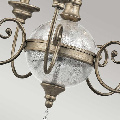 Kichler Rosalie 5-Light Sterling Gold Candle Chandelier