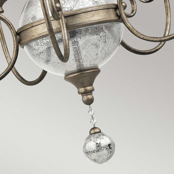 Kichler Rosalie 5-Light Sterling Gold Candle Chandelier