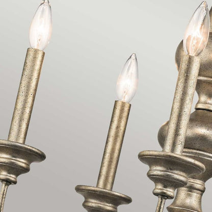 Kichler Rosalie 5-Light Sterling Gold Candle Chandelier
