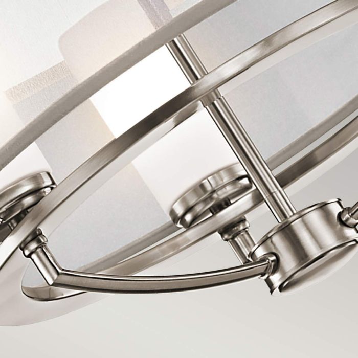 Kichler Saldana 3-Light Classic Pewter LED Drum Chandelier