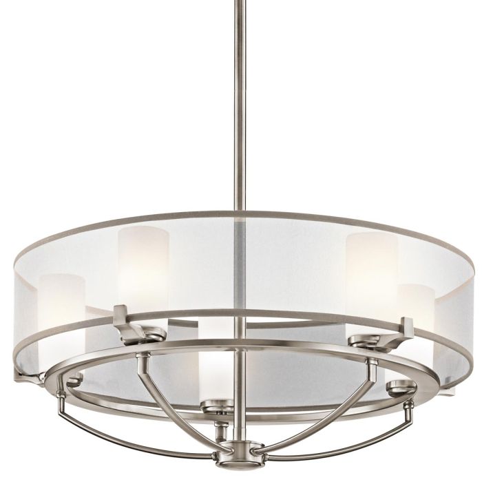Kichler Saldana 5-Light Classic Pewter LED Drum Chandelier