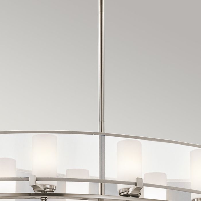 Kichler Saldana 8-Light Classic Pewter Oval LED Island Chandelier