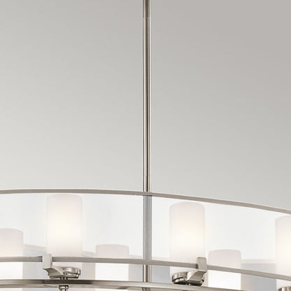 Kichler Saldana 8-Light Classic Pewter Oval LED Island Chandelier
