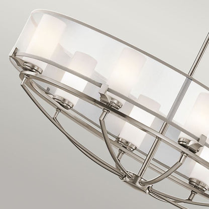 Kichler Saldana 8-Light Classic Pewter Oval LED Island Chandelier