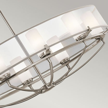 Kichler Saldana 8-Light Classic Pewter Oval LED Island Chandelier