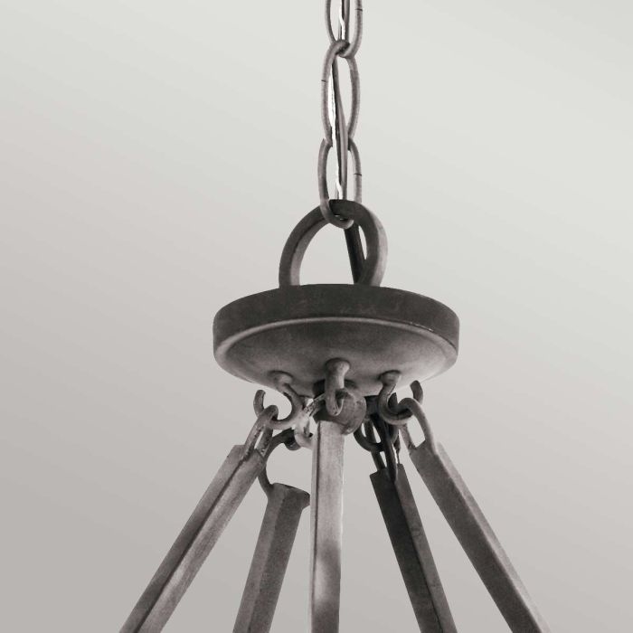Kichler Taulbee 15-Light Weathered Zinc Wagon Wheel Chandelier