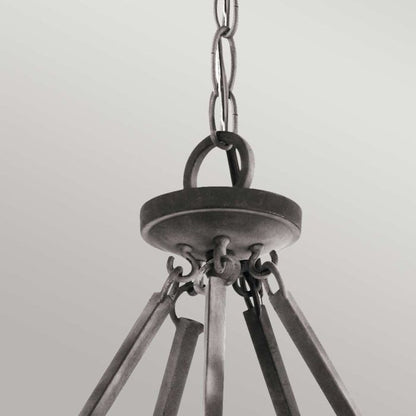 Kichler Taulbee 15-Light Weathered Zinc Wagon Wheel Chandelier