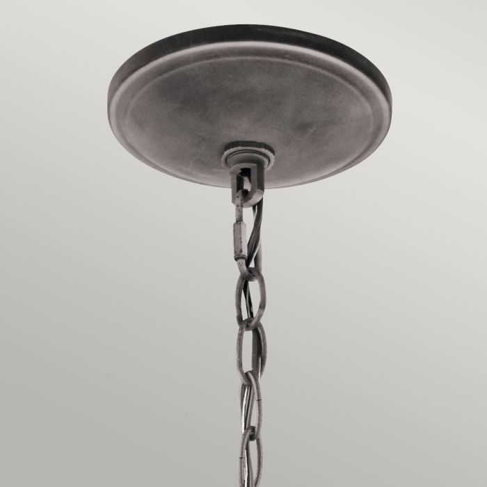 Kichler Taulbee 6-Light Weathered Zinc Wagon Wheel Chandelier