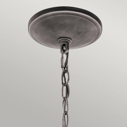 Kichler Taulbee 6-Light Weathered Zinc Wagon Wheel Chandelier