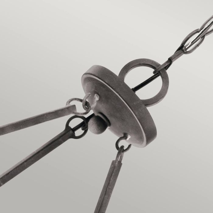 Kichler Taulbee 6-Light Weathered Zinc Wagon Wheel Chandelier