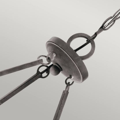 Kichler Taulbee 6-Light Weathered Zinc Wagon Wheel Chandelier