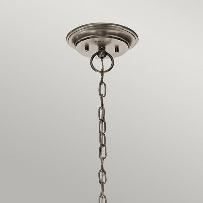 Kichler Waverly 5-Light Classic Pewter Glass Chandelier
