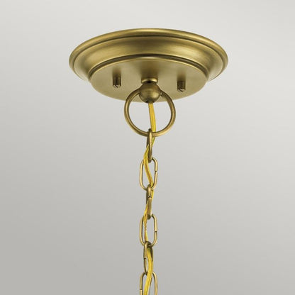 Kichler Waverly 5-Light Natural Brass Glass Chandelier