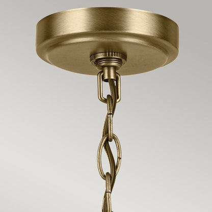 Kichler Winslow 5-Light Natural Brass Clear Seeded Glass Chandelier