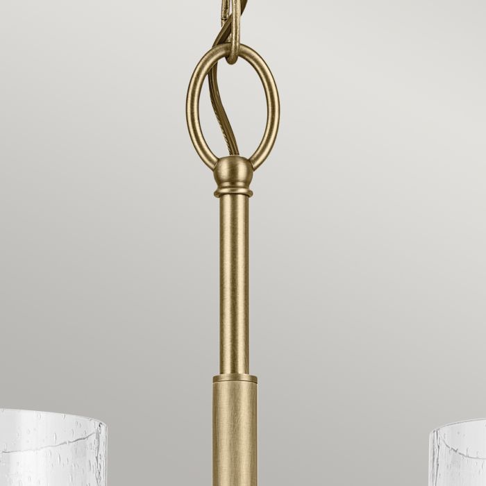 Kichler Winslow 5-Light Natural Brass Clear Seeded Glass Chandelier