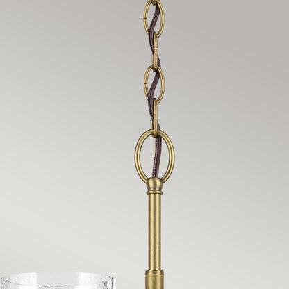 Kichler Winslow 6-Light Natural Brass Clear Seeded Glass Chandelier