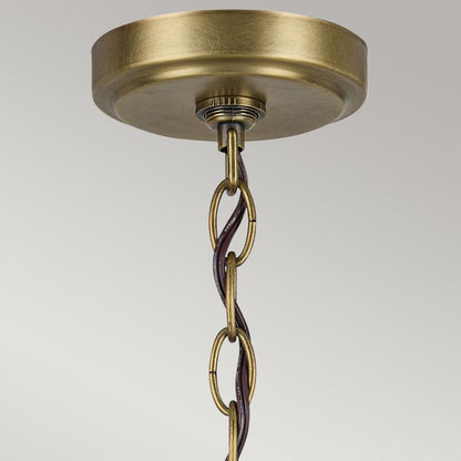 Kichler Winslow 6-Light Natural Brass Clear Seeded Glass Chandelier