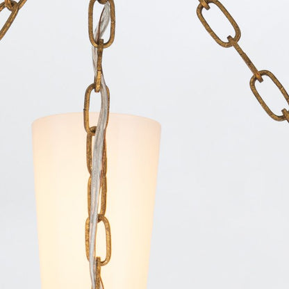 Elstead Lighting Kristy 3-Light Distressed Gold Wagon Wheel Chandelier