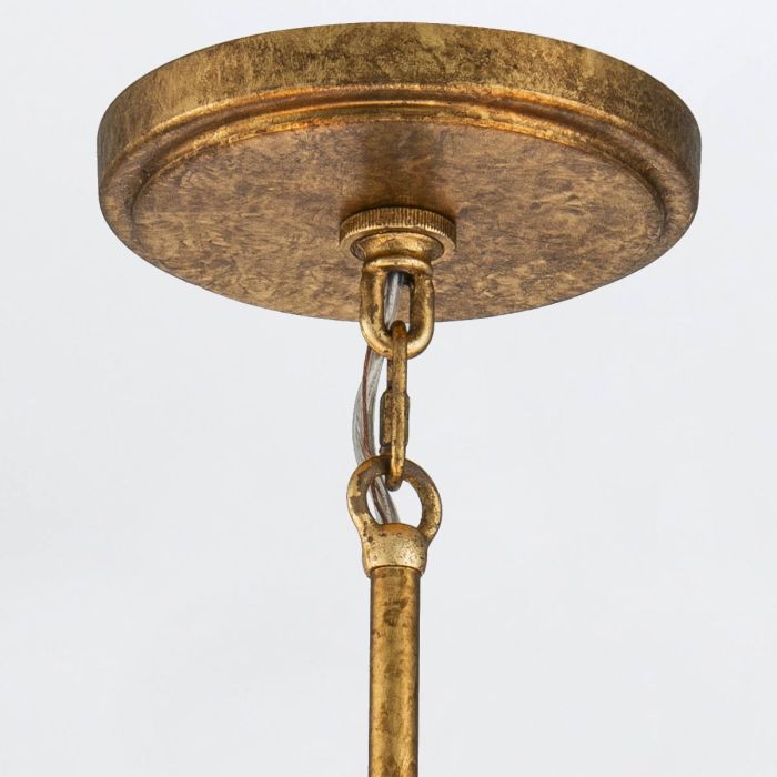 Elstead Lighting Kristy 4-Light Distressed Gold Wagon Wheel Chandelier