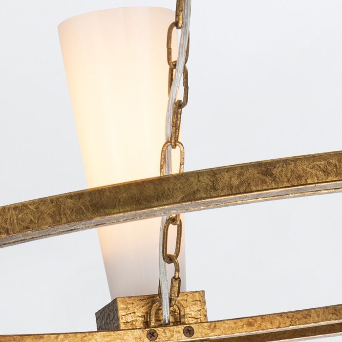 Elstead Lighting Kristy 4-Light Distressed Gold Wagon Wheel Chandelier