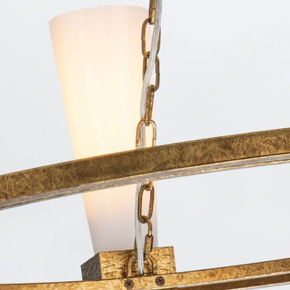 Elstead Lighting Kristy 4-Light Distressed Gold Wagon Wheel Chandelier