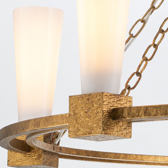 Elstead Lighting Kristy 5-Light Distressed Gold Wagon Wheel Chandelier