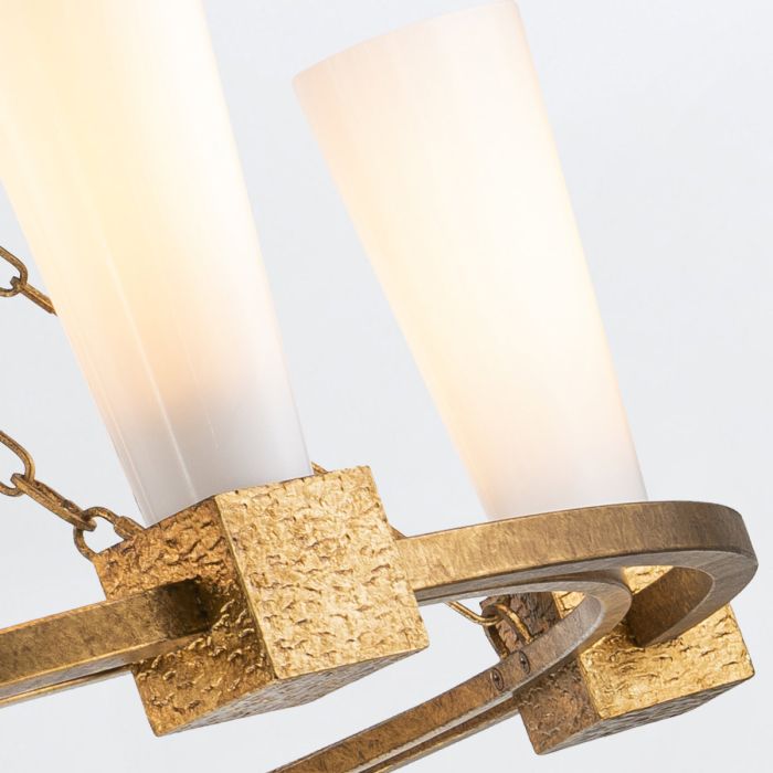 Elstead Lighting Kristy 5-Light Distressed Gold Wagon Wheel Chandelier