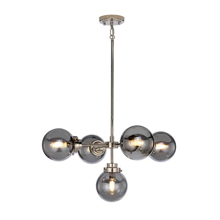 Elstead Lighting Kula 5-Light Polished Nickel Globe Chandelier