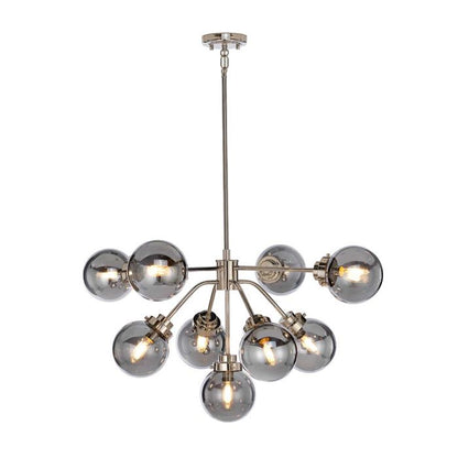 Elstead Lighting Kula 9-Light Polished Nickel Globe Chandelier