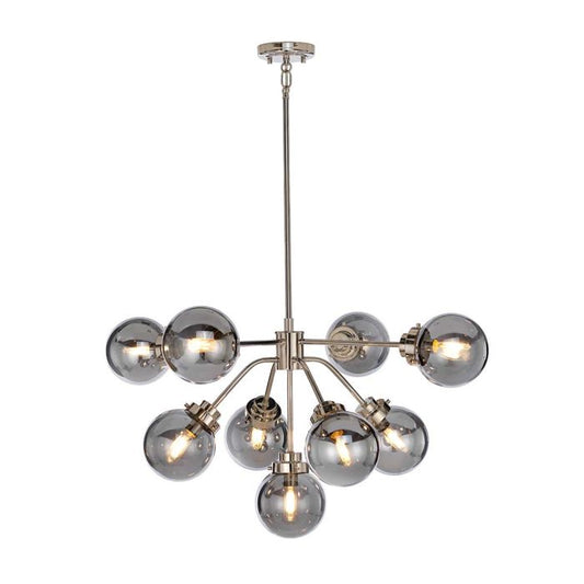 Elstead Lighting Kula 9-Light Polished Nickel Globe Chandelier