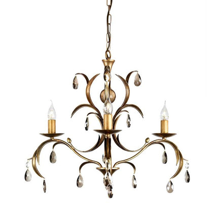 Elstead Lighting Lily 3-Light Bronze Patina Candle Chandelier