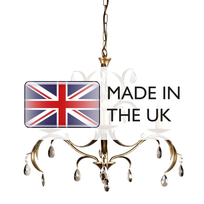 Elstead Lighting Lily 3-Light Bronze Patina Candle Chandelier