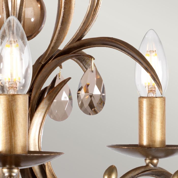 Elstead Lighting Lily 5-Light Bronze Patina Candle Chandelier
