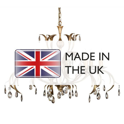Elstead Lighting Lily 8-Light Bronze Patina Smoked Candle Chandelier