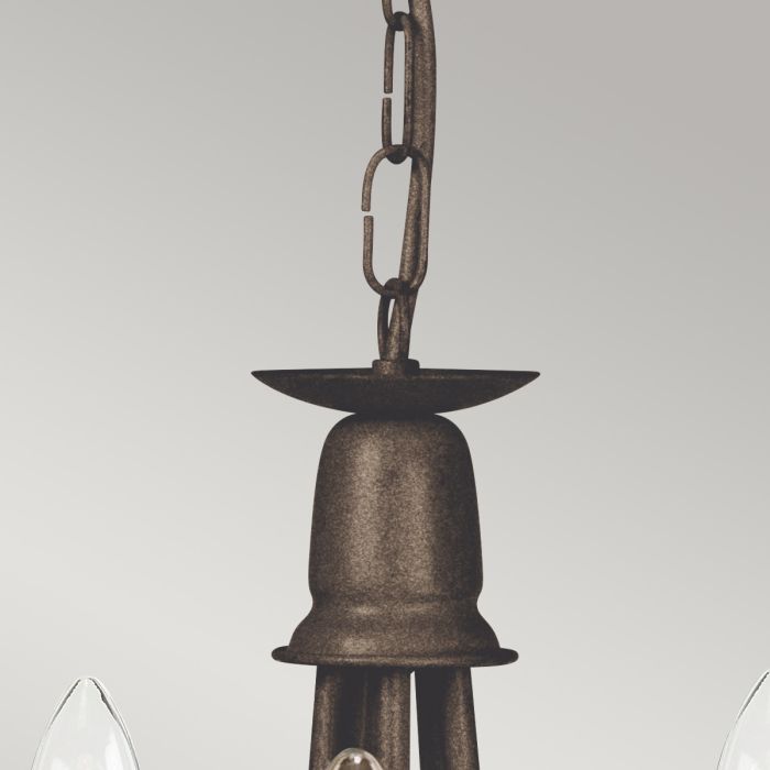 Elstead Lighting Minster 5-Light Black with Gold Patina Candle Chandelier