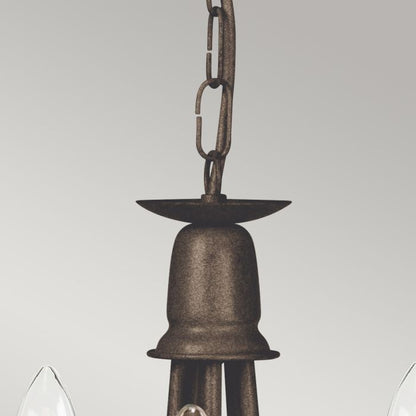 Elstead Lighting Minster 5-Light Black with Gold Patina Candle Chandelier