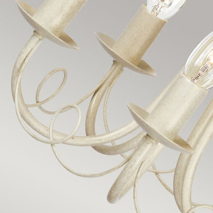 Elstead Lighting Minster 5-Light Ivory with Gold Patina Candle Chandelier
