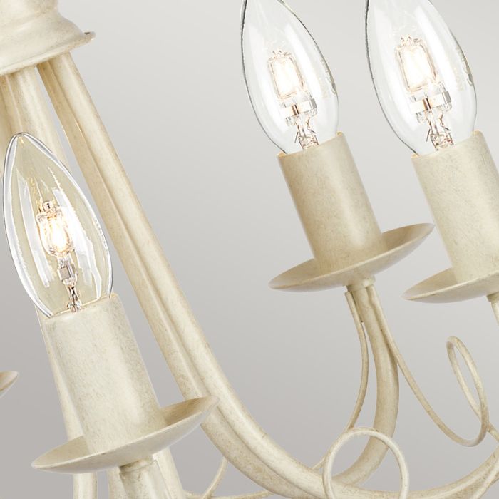 Elstead Lighting Minster 5-Light Ivory with Gold Patina Candle Chandelier