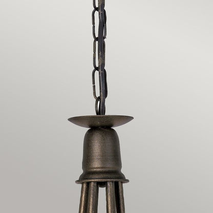 Elstead Lighting Minster 6-Light Black with Gold Patina Candle Chandelier