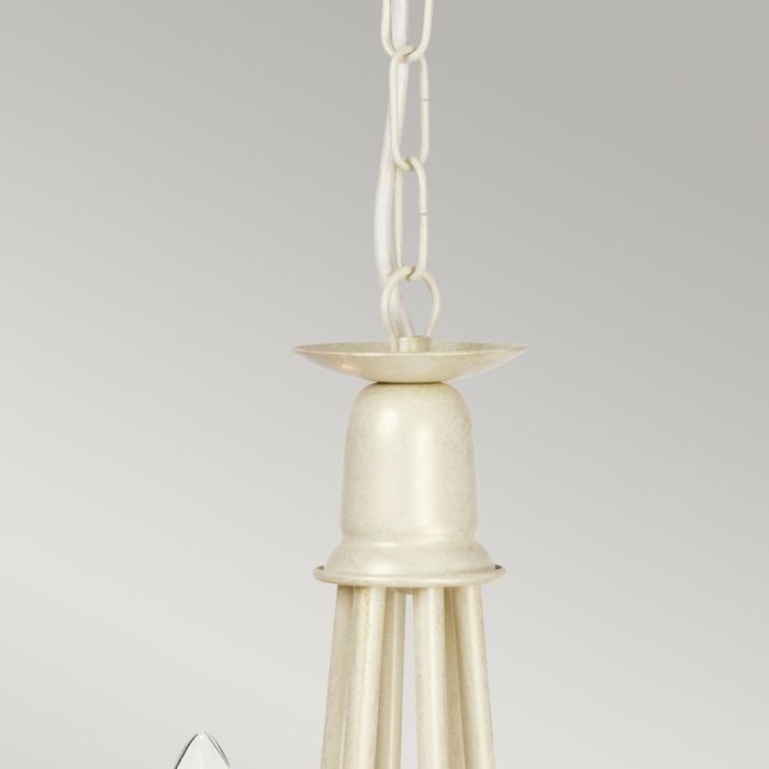 Elstead Lighting Minster 6-Light Ivory with Gold Patina Candle Chandelier