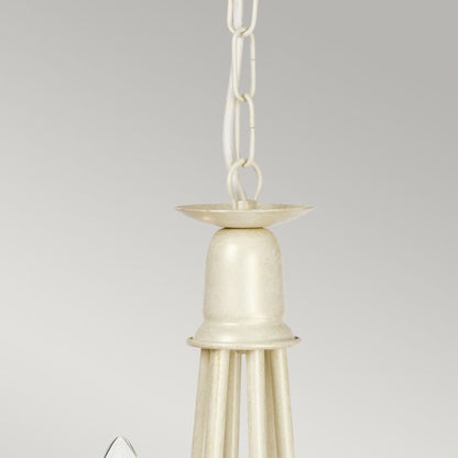 Elstead Lighting Minster 6-Light Ivory with Gold Patina Candle Chandelier