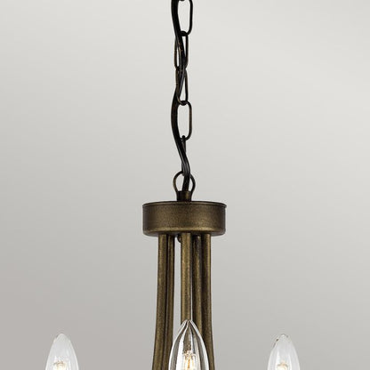 Elstead Lighting Olivia 5-Light Black with Gold Patina Candle Chandelier