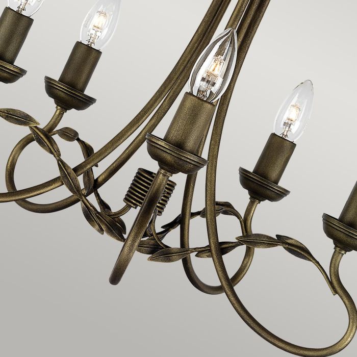 Elstead Lighting Olivia 5-Light Black with Gold Patina Candle Chandelier