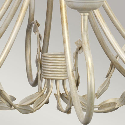 Elstead Lighting Olivia 8-Light Ivory with Gold Patina Candle Chandelier