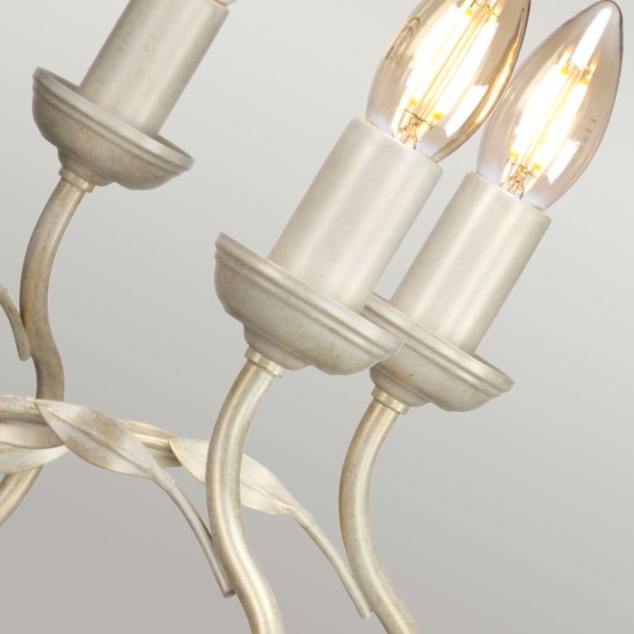 Elstead Lighting Olivia 8-Light Ivory with Gold Patina Candle Chandelier