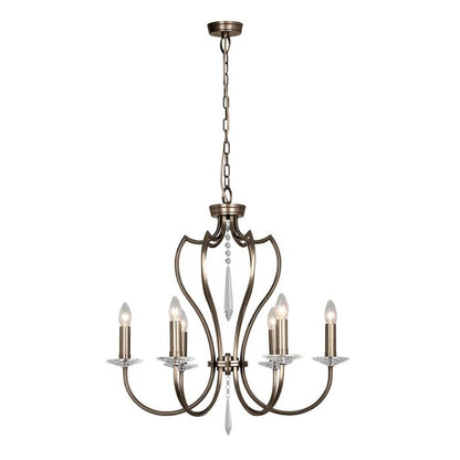Elstead Lighting Pimlico 6-Light Dark Bronze Candle Chandelier