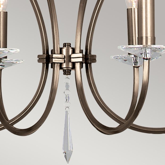 Elstead Lighting Pimlico 6-Light Dark Bronze Candle Chandelier