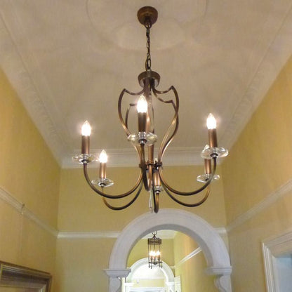 Elstead Lighting Pimlico 6-Light Dark Bronze Candle Chandelier