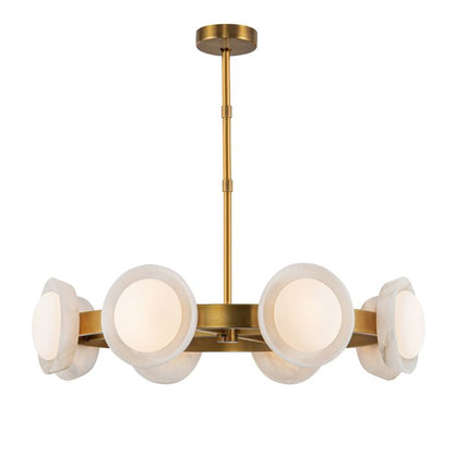 Alora Alonso 8-Light LED Vintage Brass Modern Chandelier