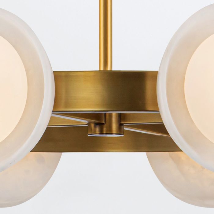 Alora Alonso 8-Light LED Vintage Brass Modern Chandelier